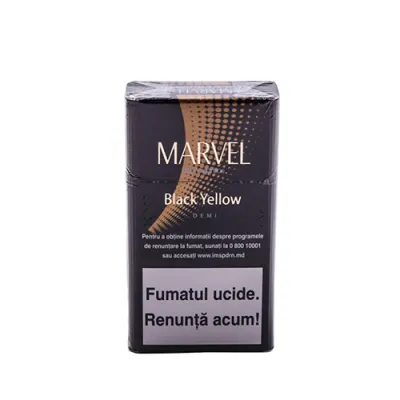 Marvel Black Yellow superslim sigara - Vanilya aromalı