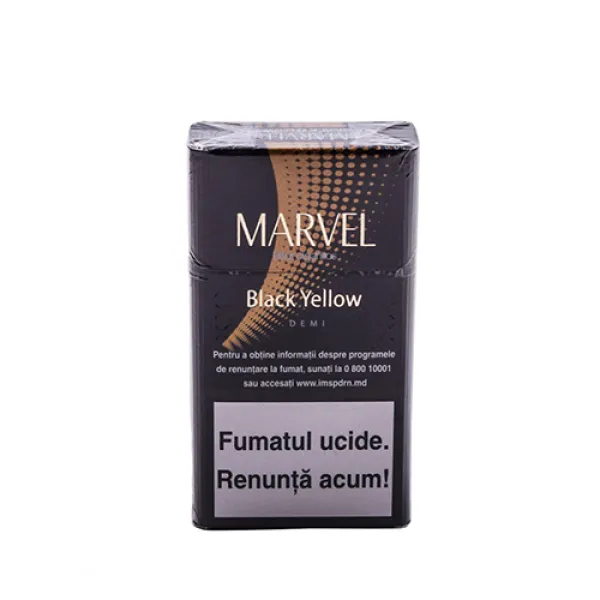 Marvel Black Yellow superslim sigara - Vanilya aromalı