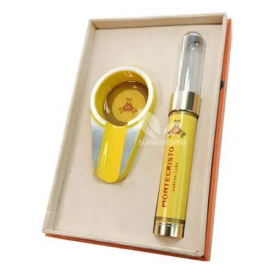 Montecristo Tekli Tüp Humidor ve Küllük seti