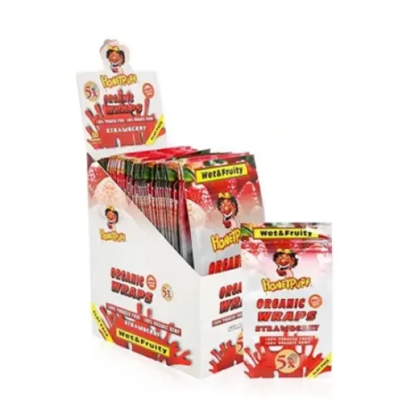 Honeypuff Organic Wraps Çilek aromalı sarma kağıdı