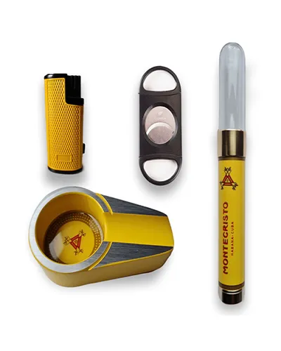 Montecristo Tekli Tüp Humidor ve Küllük seti