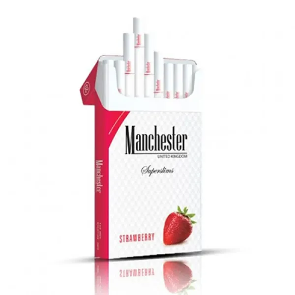 Manchester Superslims Strawberry sigara - Çilek aromalı