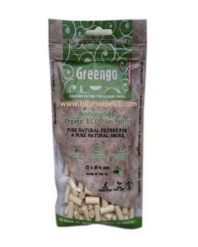 Greengo Slim Organik Poşet Sigara Sarma Filtresi - 6mm